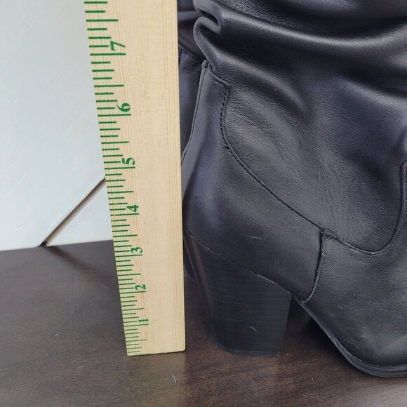NEW Steve Madden Landy Black Leather Over-The-Knee Boots Size 6M - Picture 6 of 13